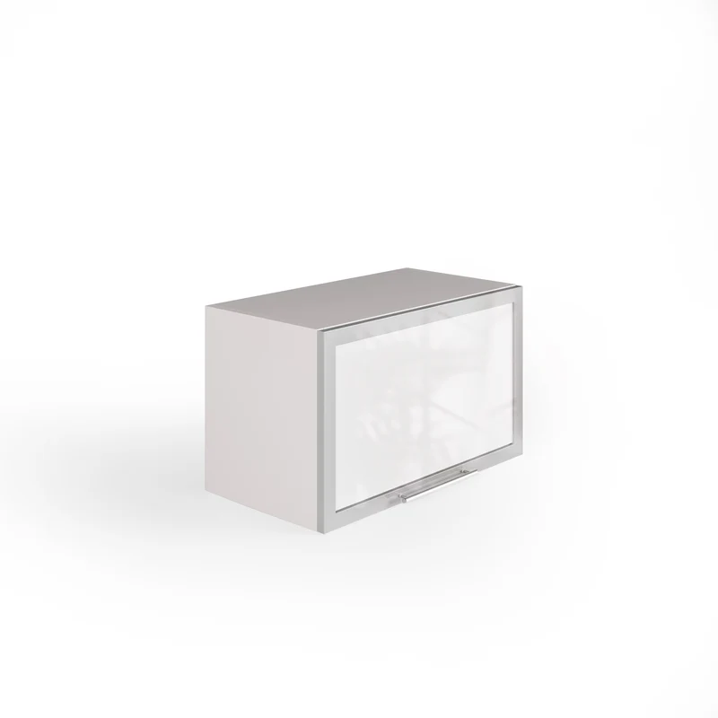 Meuble de Cuisine Haut, Sur Hotte 60 cm, 1 Porte Vitrée