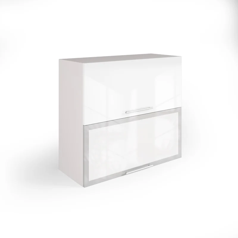 Meuble de Cuisine Haut, 80 cm, 2 Portes dont une Vitrée
