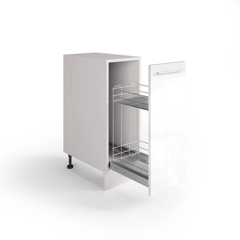 Meuble de Cuisine Bas, 30 cm avec Panière Coulissante