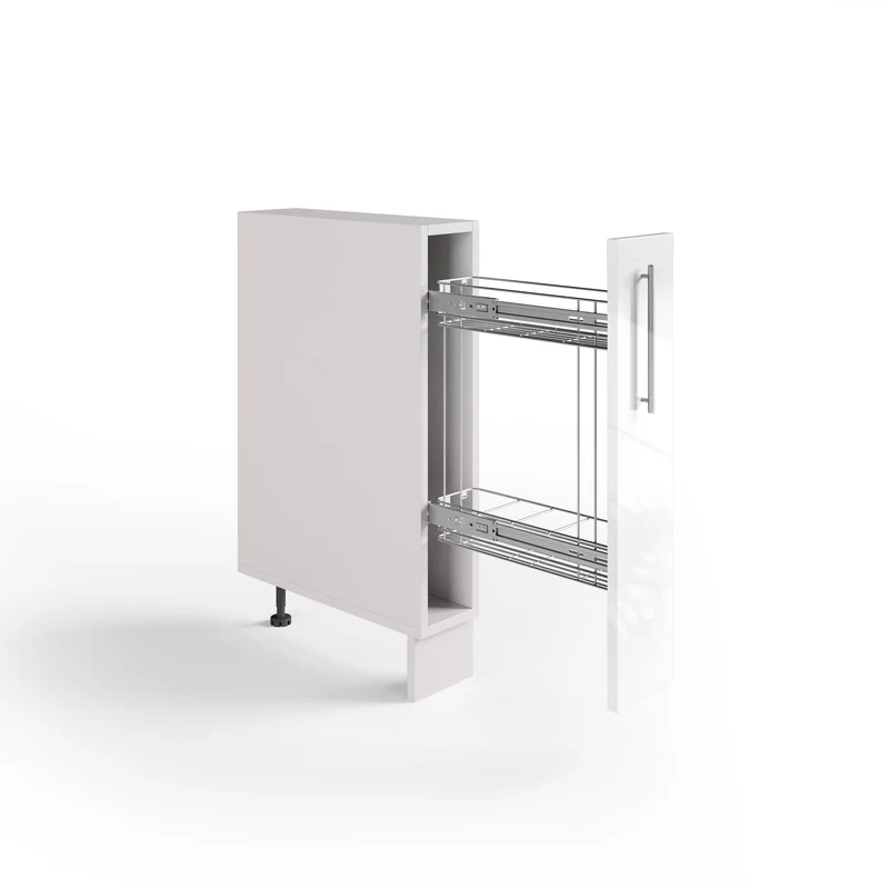 Meuble de Cuisine Bas, 15 cm avec Panière Coulissante