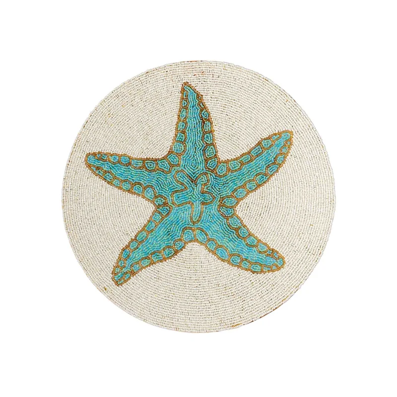 Etoile de mer Set de table rond perlé
