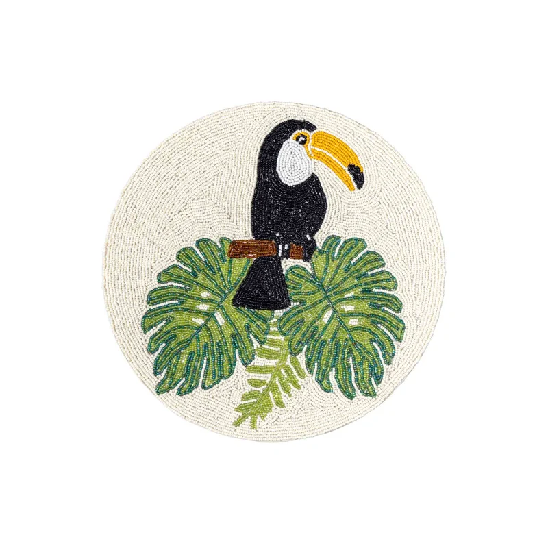 Toucan Set de table rond perlé