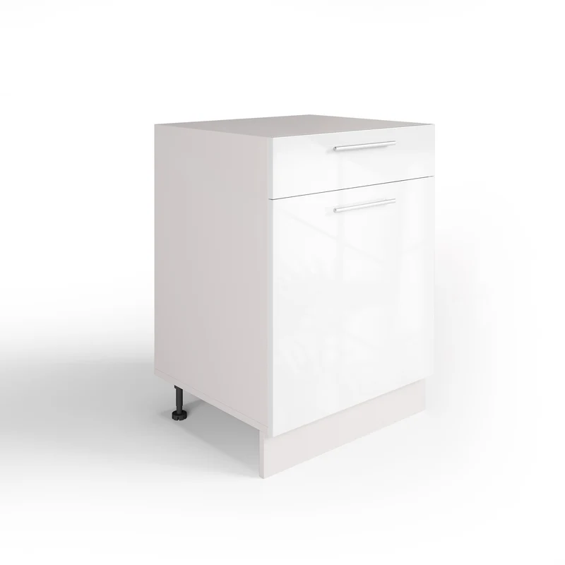 Meuble de Cuisine Bas, 60 cm, 1 Porte avec 1 Tiroir