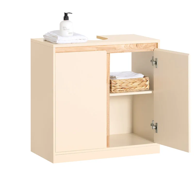 SoBuy BZR78-MI Meuble sous-Lavabo, Meuble sous Vasque, Meuble Salle de Bain avec 2 Étages et 2 Portes