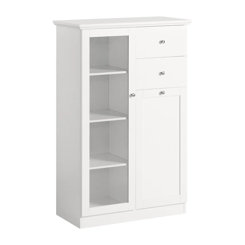 SoBuy FSB32-W Buffet Commode Armoire de Rangement Dressoir Bahut avec 2 Portes, 2 Tiroirs