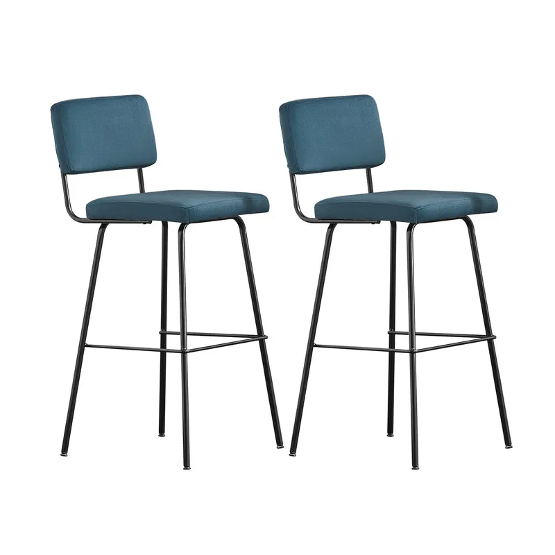 SoBuy FST90-Bx2 Lot de 2 Tabourets de Bar Design Tabouret Haut de Bistrot avec Dossier et Repose-Pieds, Tabouret de Comptoir, Chaise de Bar