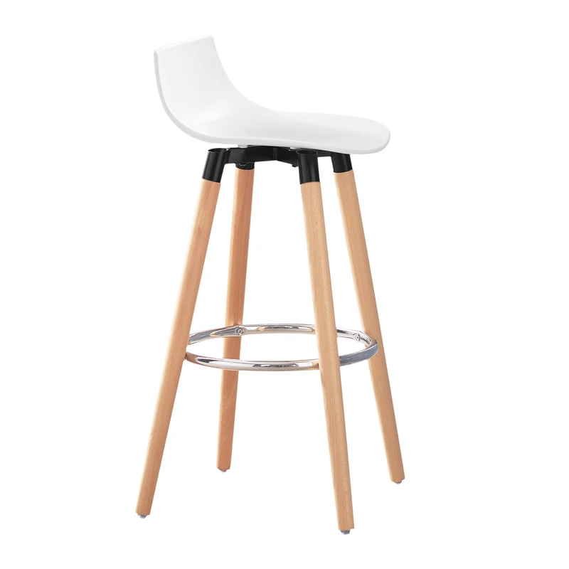SoBuy FST86-W Tabouret de Bar Tabouret Haut de Bistrot Chaise de Bar avec Repose-Pieds et Dossier