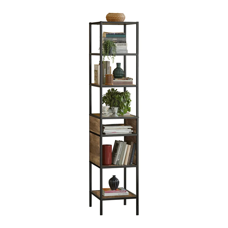 SoBuy STR06-N Étagère à livres avec compartiments ouverts Meuble de Rangement pour Salon Bureau Cuisine