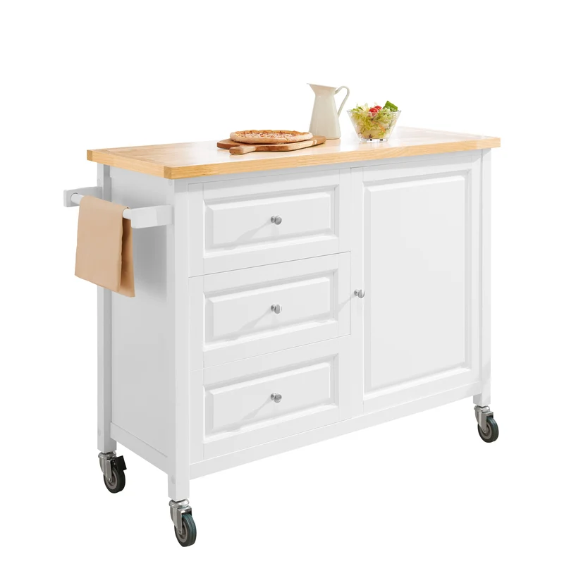 SoBuy FKW106-WN Desserte Roulante Chariot de Cuisine Meuble de Rangement à roulettes Chariot de Service
