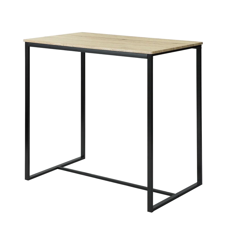 SoBuy OGT26-N Table Haute de Bar, Table à Manger, Table de Bistrot de Style Industriel, Cadre en métal