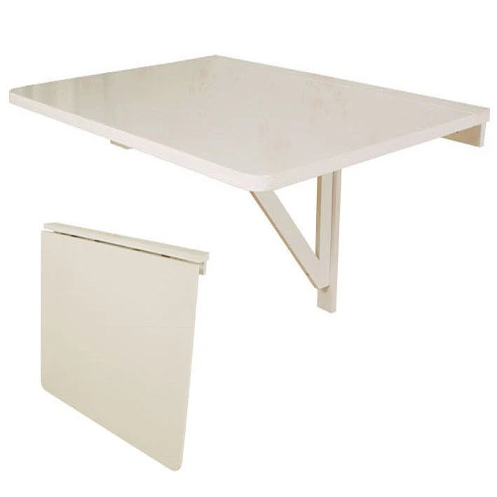 SoBuy FWT01-W Table Murale Rabattable en Bois, Table de Cuisine, Table d'enfant, 75×60cm, Blanc