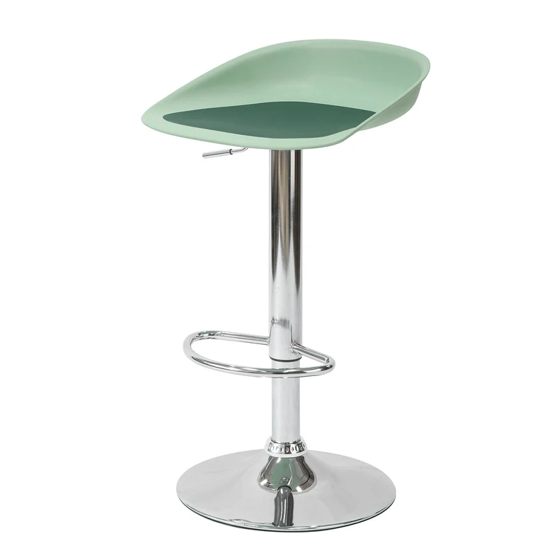 SoBuy FST75-GR Tabouret de Bar Design Chaise de Bar Cuisine Rotatif sur 360° Hauteur Réglable avec Repose-Pieds