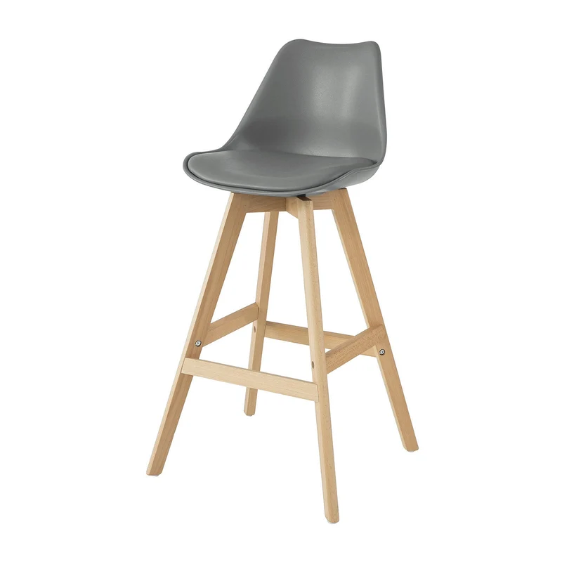 SoBuy FST69-HG Tabouret de Bar Tabouret Haut Cuisine Chaise de Bar avec Dossier