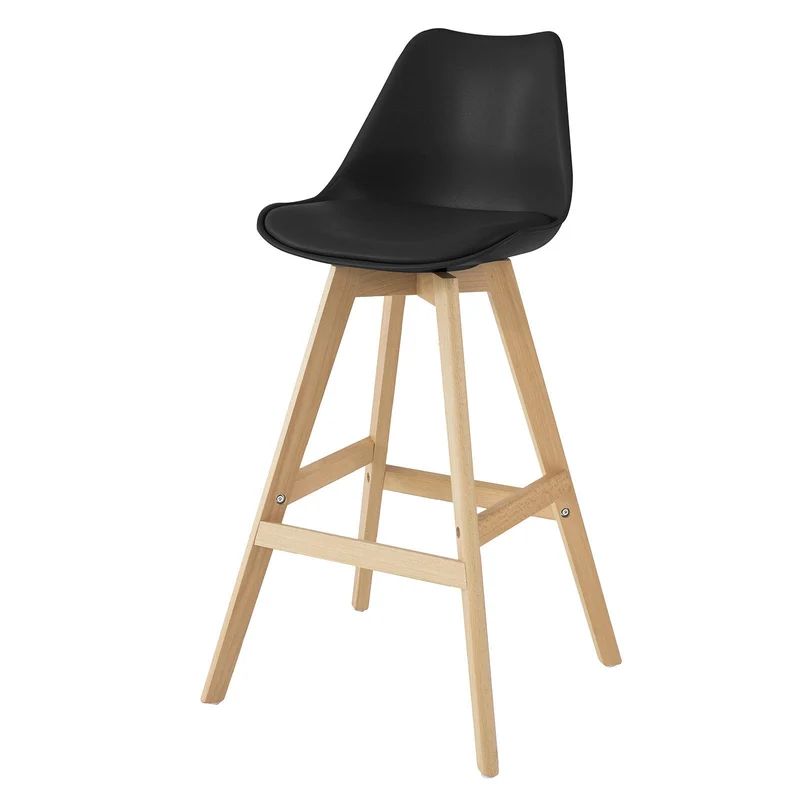 SoBuy FST69-Sch Tabouret de Bar Tabouret Haut Cuisine Chaise de Bar avec Dossier