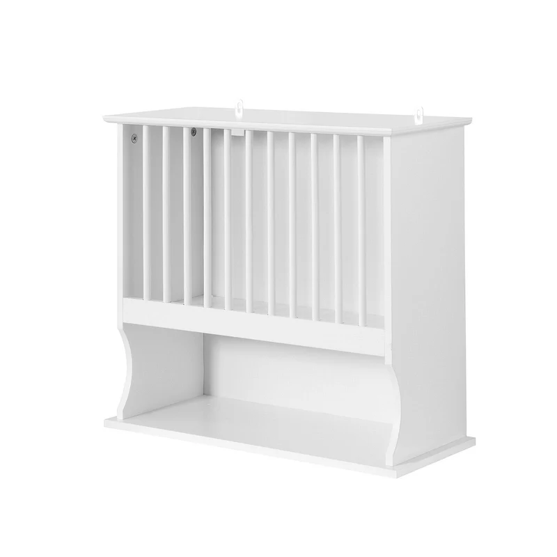 SoBuy KCR04-W Porte-Assiettes Murale d'assiettes Mural, avec 1 étagère | Prévente