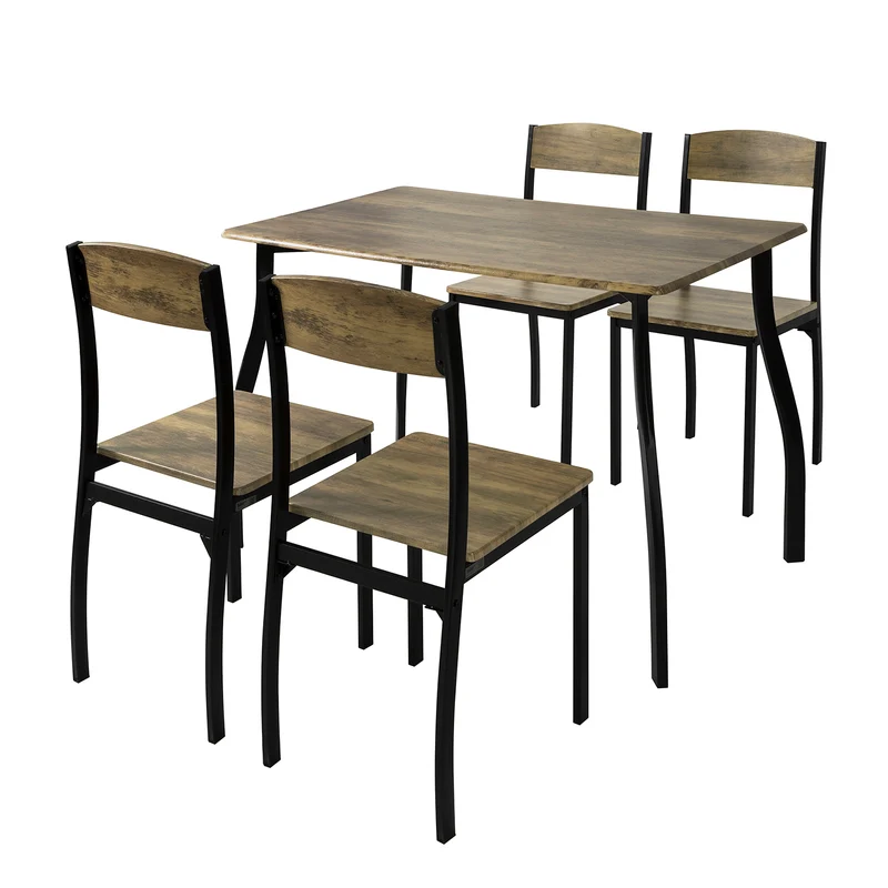 SoBuy FST73-Nx4 Lot de 4 Chaises de Cuisine en Métal Chaises de Salle à Manger avec Dossier Chaise sans la table