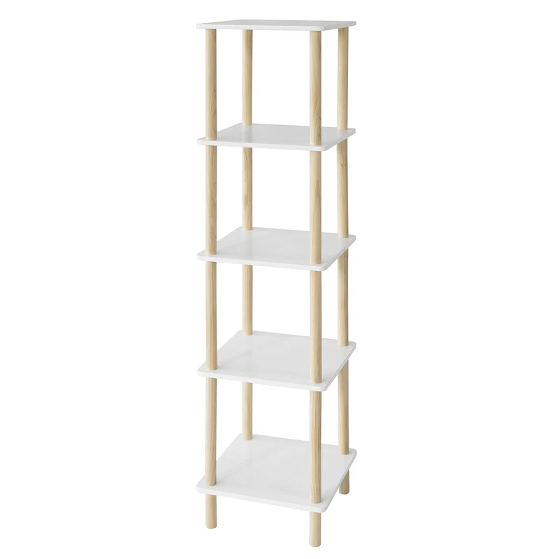SoBuy STR04-K-WN Étagère de rangement Bibliothèque Étagère avec 5 tablettes Étagère de cuisine