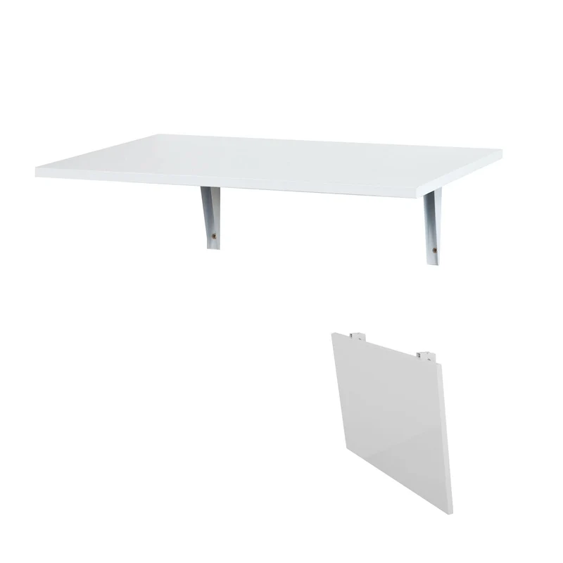 SoBuy FWT21-W Table murale rabattable en bois Table de Cuisine Table Enfant