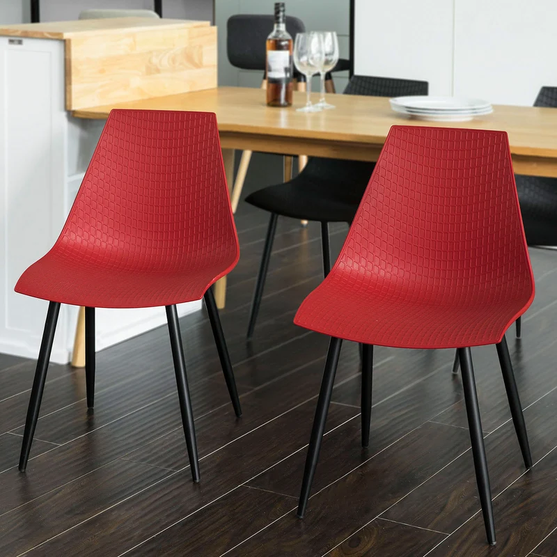 SoBuy FST60-Rx2 Lot de 2 chaises de Salle à Manger Cuisine Salle à Manger