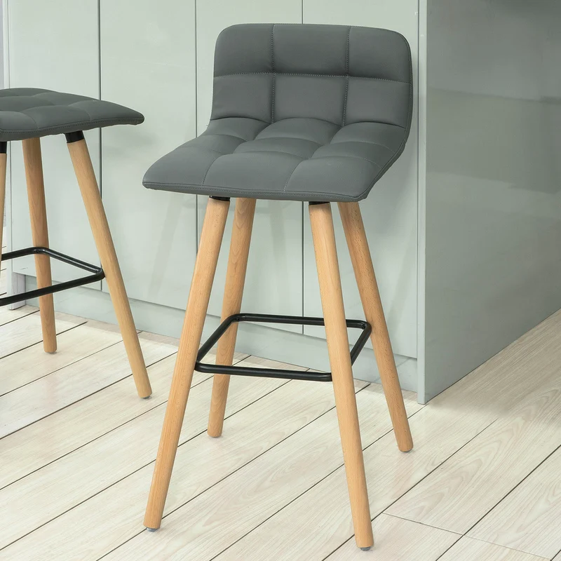 SoBuy FST50-HG Tabouret de Bar Cuisine Dossier Repose-Pieds Haute qualité