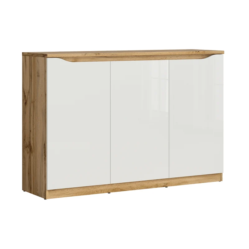 Buffet 3 portes June Blanc et Bois