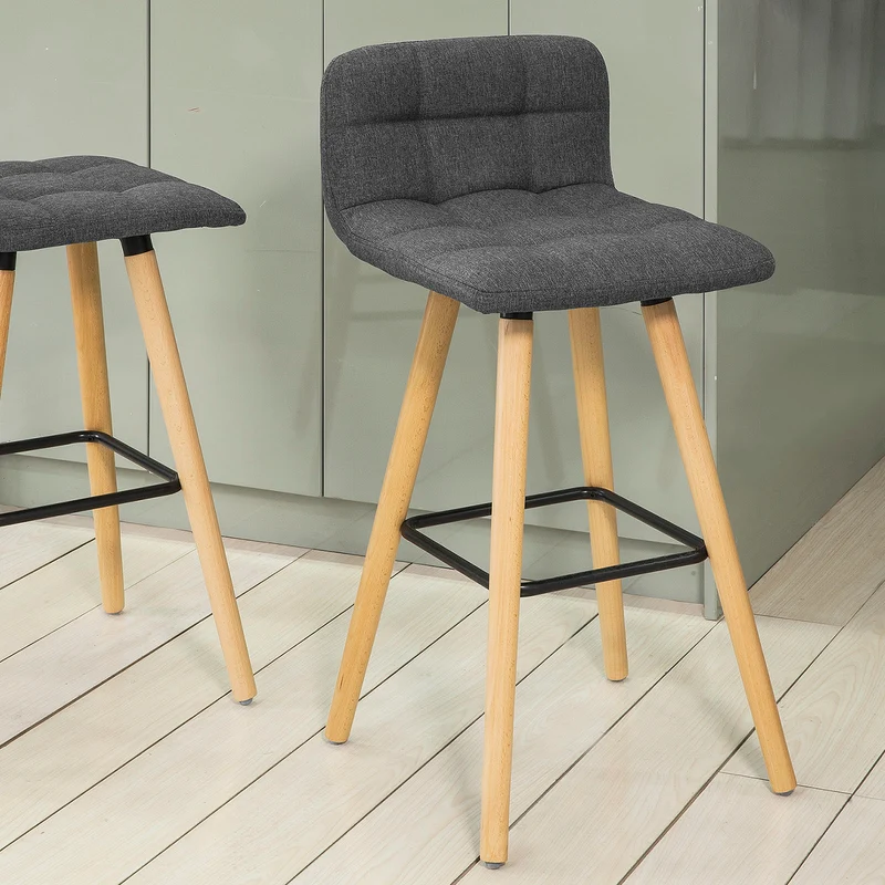 SoBuy FST50-DG Tabouret de Bar Cuisine Dossier Repose-Pieds Haute qualité