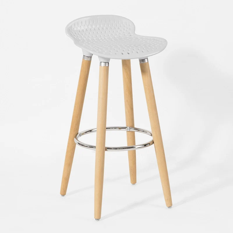 SoBuy FST35-W Tabouret de bar cuisine avec repose-pieds haute qualité