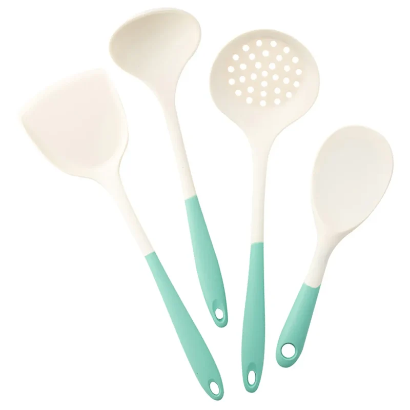 Set Ustensiles Silicone 4 Pieces | Outils de Cuisine Antidérapants