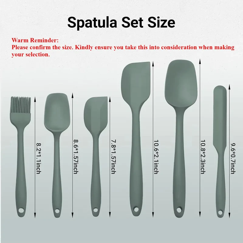 Set Ustensiles Silicone 6/9 Pieces Résistants Chaleur pour Pâtisserie