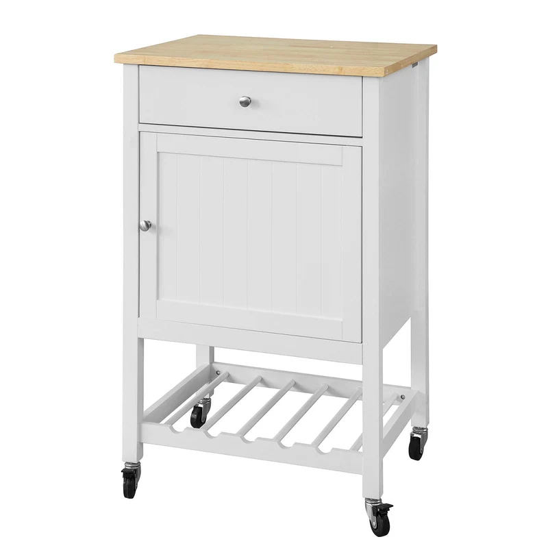 SoBuy FKW73-WN Chariot de Service Desserte de Cuisine à roulettes Meuble de Rangement