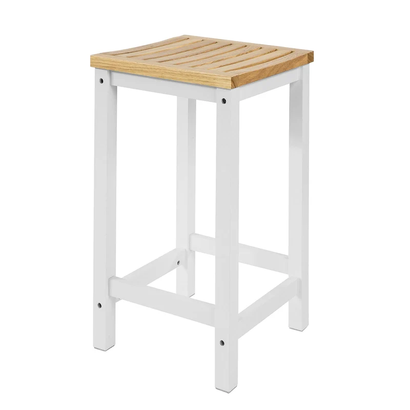 SoBuy FST29-WN Banc d'angle en Bois avec Repose-Pieds,FST29-WN