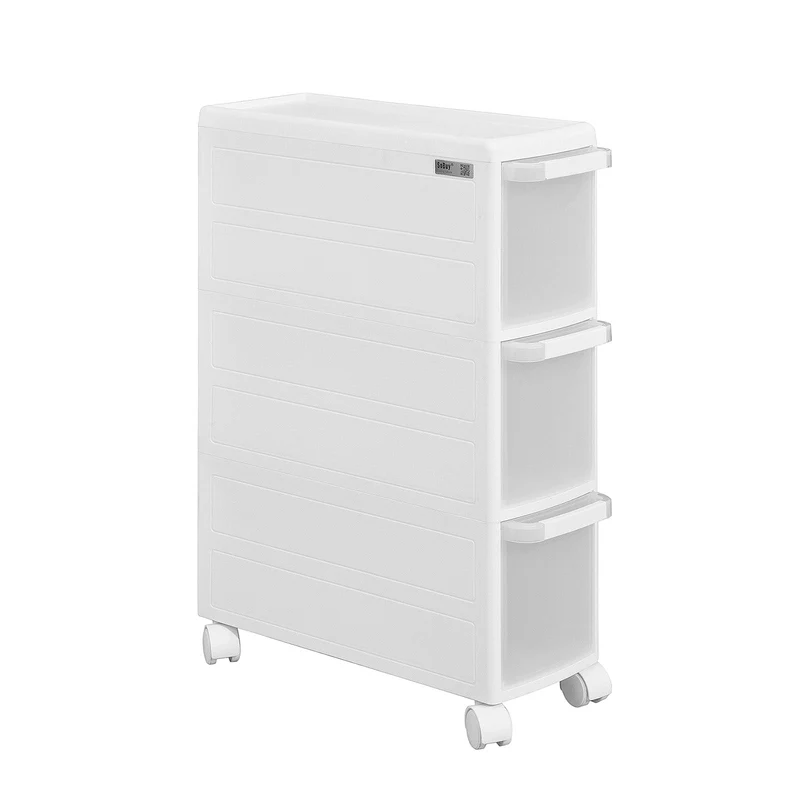 SoBuy FRG41-K-W Chariot de stockage,Étagère Armoire de cuisine salle de bain