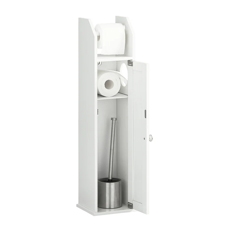 SoBuy FRG135-W Support Papier Toilette Armoir Porte-papier Toilettes Porte Brosse WC