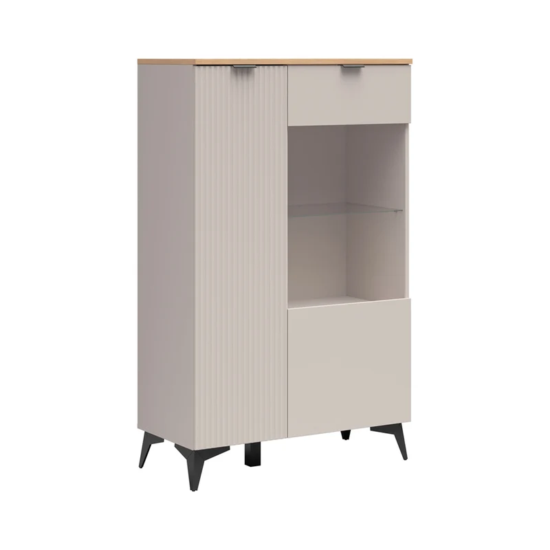 Vaisselier bas 2 portes Vicky Cachemire et Bois