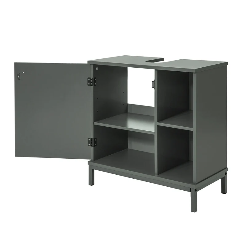 SoBuy BZR24-DG Meuble sous-Lavabo avec Rangement Meuble de Salle de Bain sous Vasque