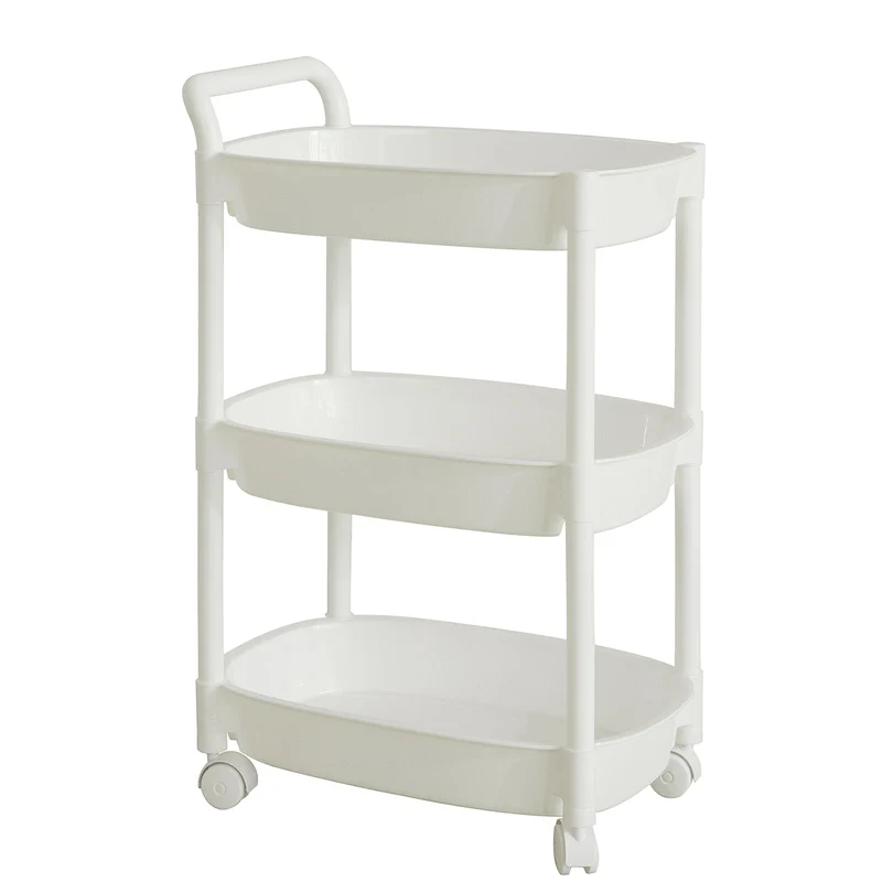 SoBuy BZR15-K-W Chariot de stockage à roulettes Etagère cuisine salle de bains