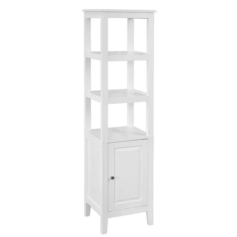 SoBuy FRG205-W Meuble Colonne de Salle de Bain Armoire Toilette haute – Blanc