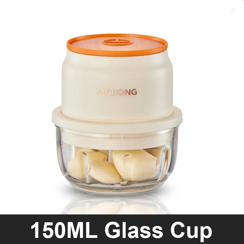 Hachoir Électrique Rechargeable 45W — Bol en Verre 150 / 250 / 300 ml