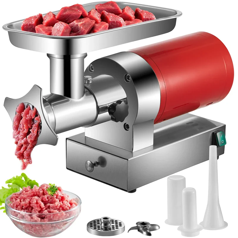 Hachoir à Viande Électrique 1 100 W — 300 kg/h, 2 Plaques + Kit Saucisse
