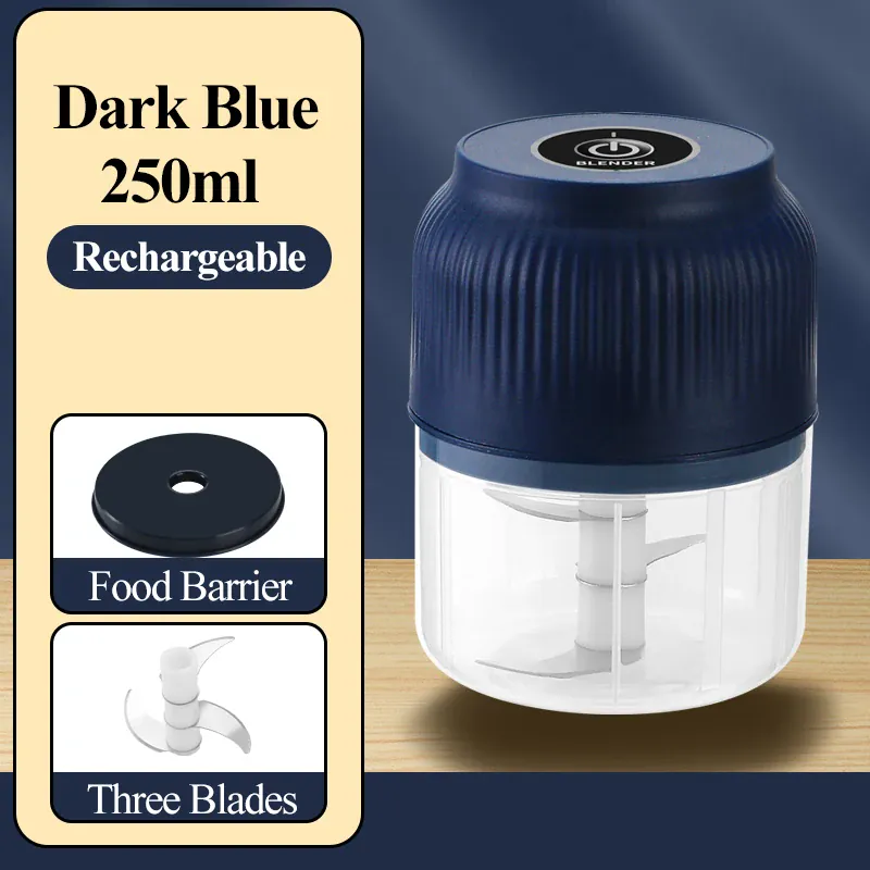 Mini Hachoir Électrique Rechargeable USB 300 ml — 6 Lames Inox