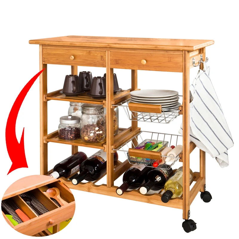 SoBuy FKW06-N Chariot de Cuisine Roulant, Meuble Rangement Cuisine, Kitchen Trolley