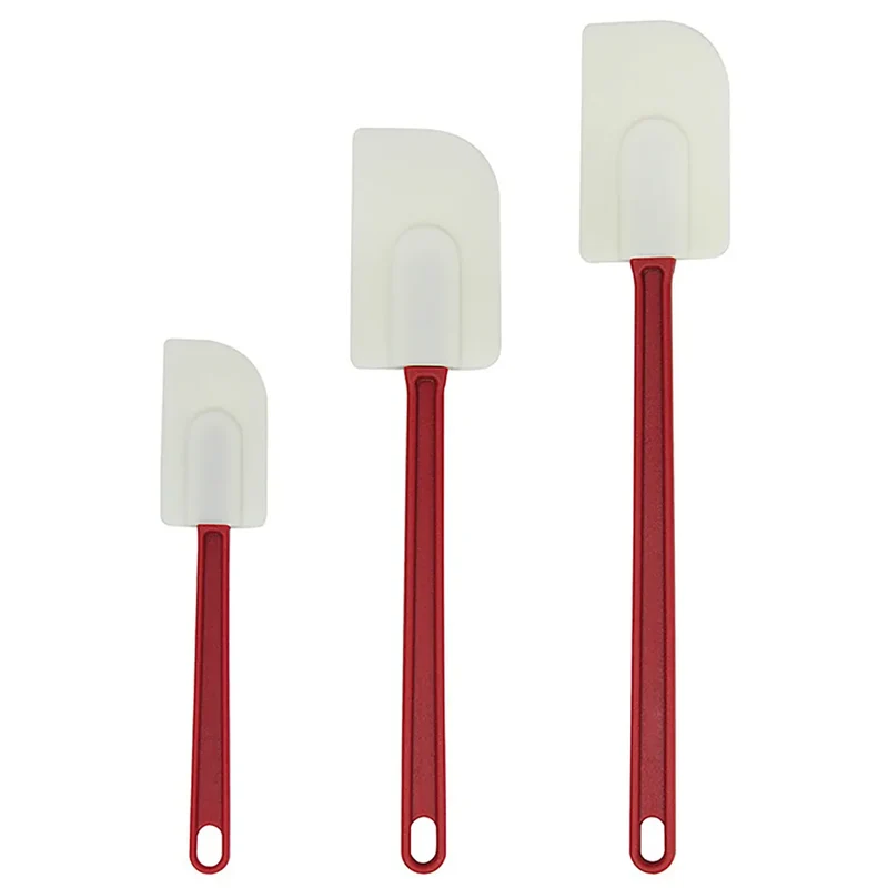 Set Spatules Silicone 3 pièces | Ustensiles de Pâtisserie Résistants