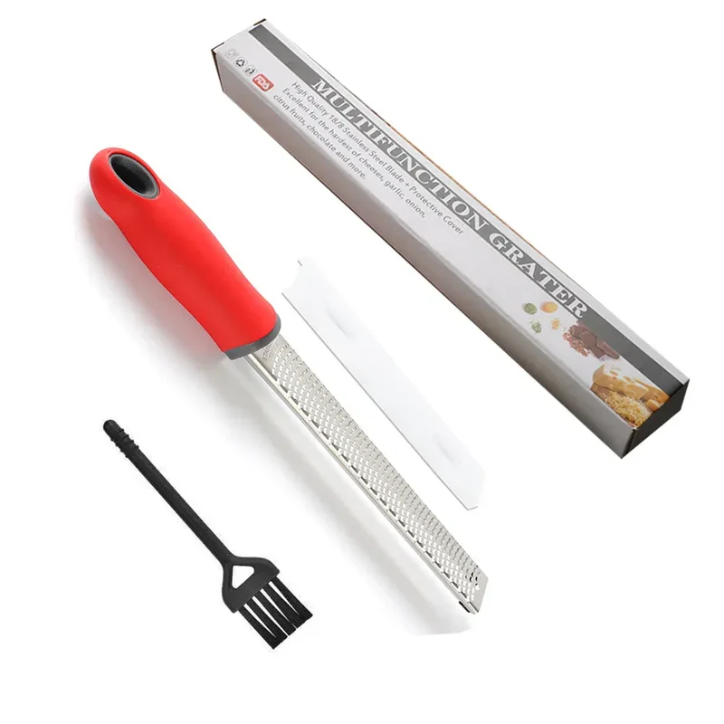 Zesteur en Inox pour Fruits et Fromage - 4 Lames Poignée Antidérapante