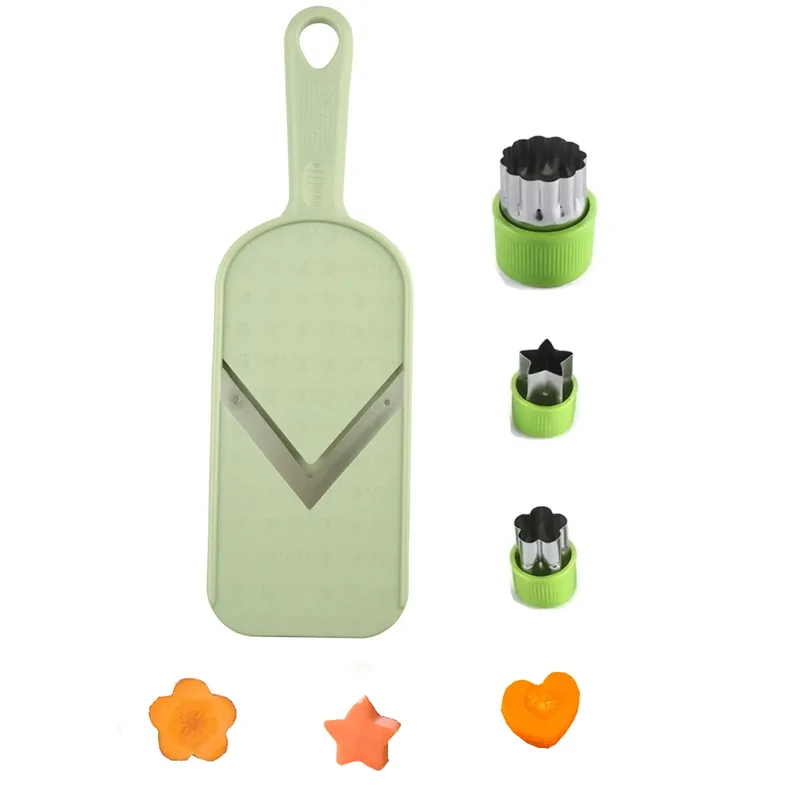 Mandoline Slicer en Acier Inoxydable V avec Brosse de Nettoyage