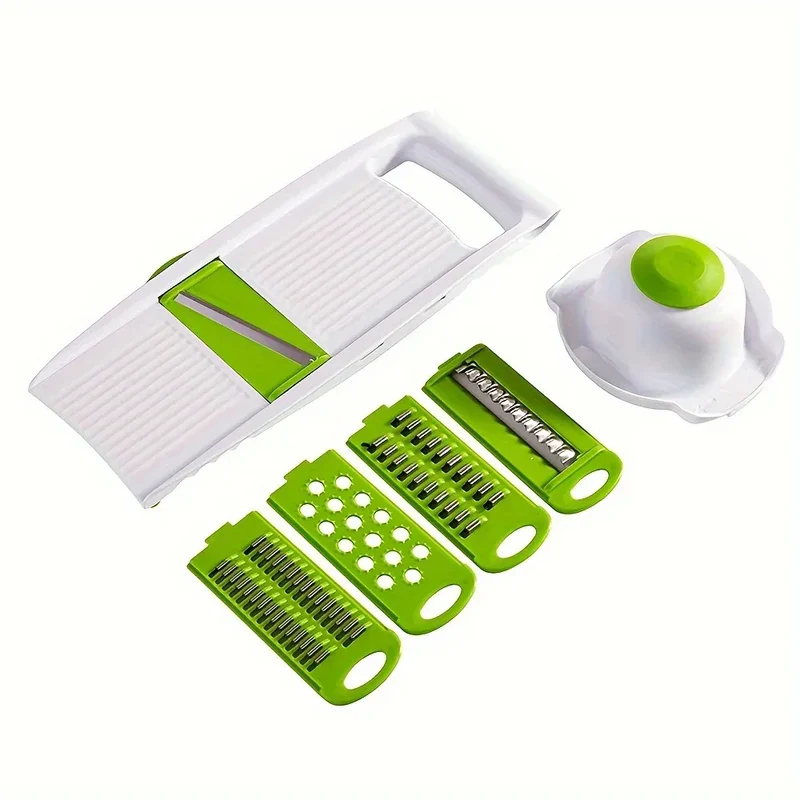 Mandoline à Lames en Acier Inoxydable 5 Pièces avec Protecteurs