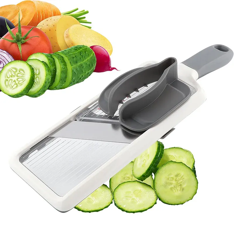 Mandoline avec Lame en Acier Inoxydable Ajustable pour Légumes et Fromage