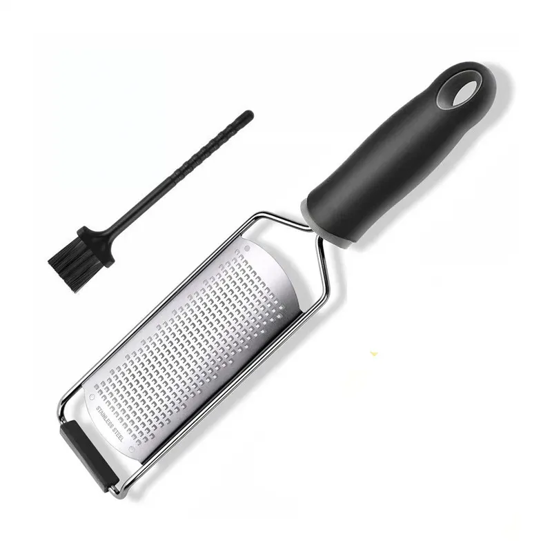 Zesteur en Acier Inoxydable pour Agrumes et Fromage | Avec Brosse