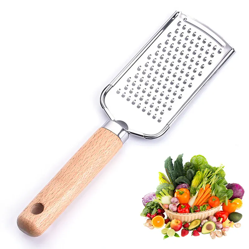 Râpe à Fromages et Légumes avec Poignée en Bois