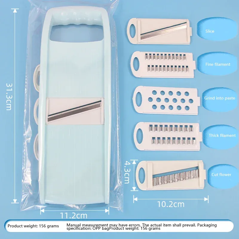 Mandoline Multifonction 5 Lames pour Légumes et Oignons Cutter