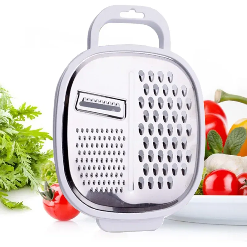Mandoline 4-en-1 Plastique Râpe Légumes et Fromage avec Etui